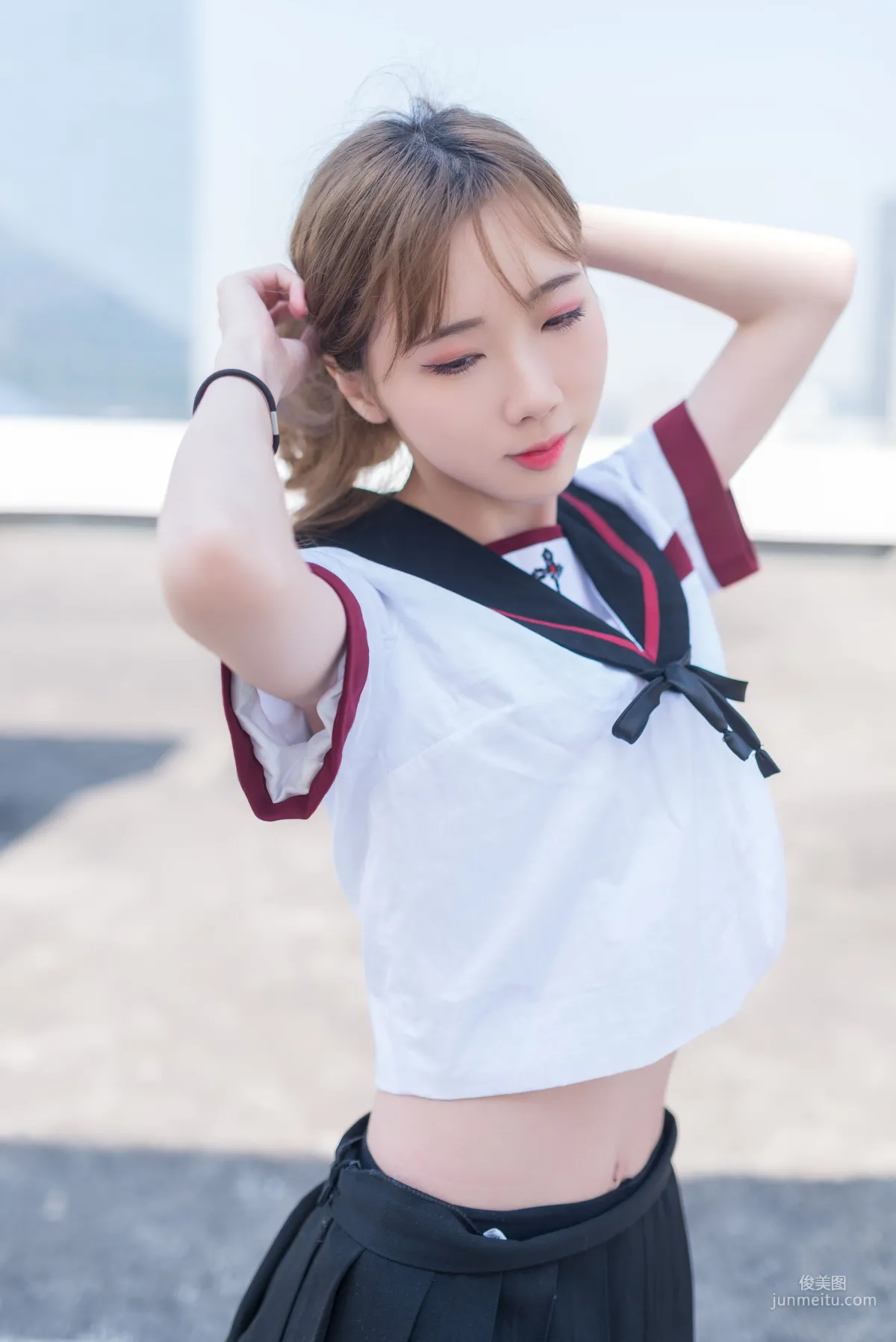 [风之领域] NO.031 天台上黑丝学妹 写真集2