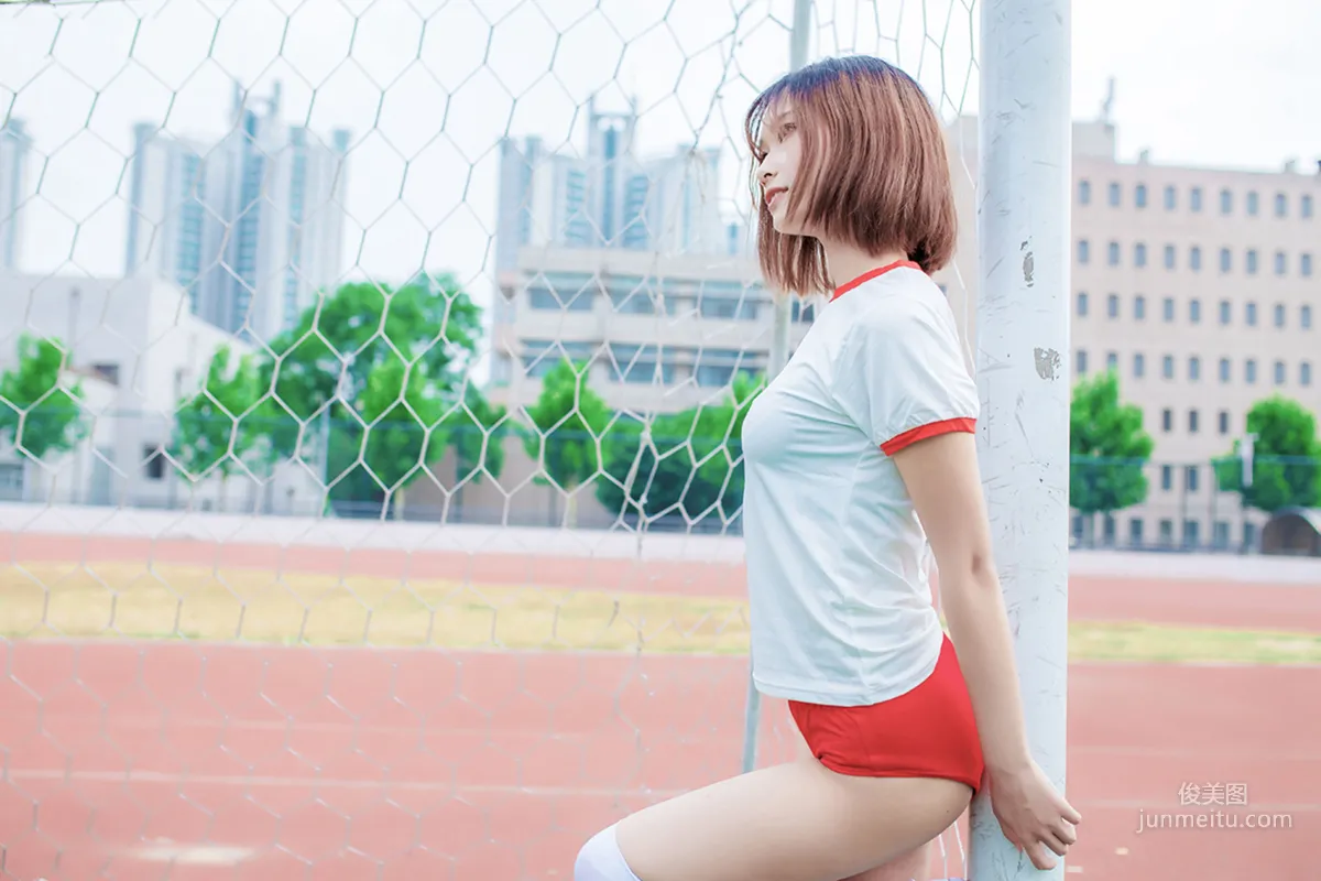[风之领域] NO.132 体操服少女的过膝白丝 写真集35
