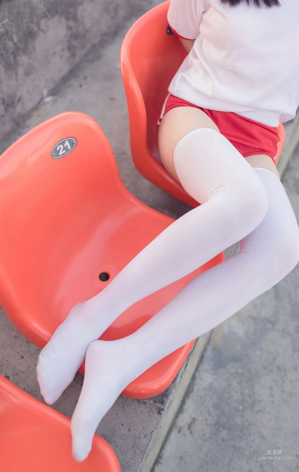 [风之领域] NO.112 运动场上的白丝体操服少女 写真集30