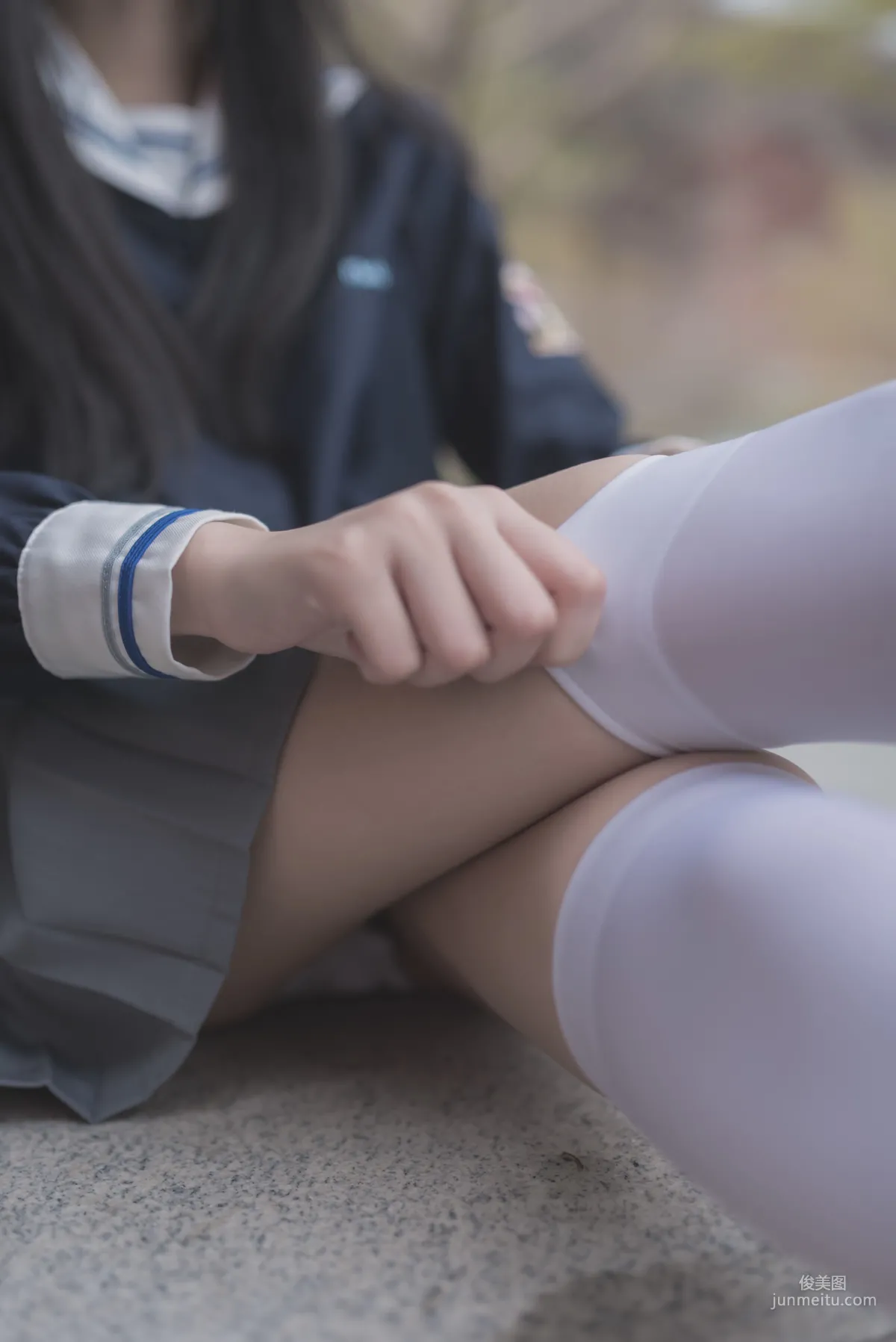 [Fengzhi Lingyu] NO.021 Schoolgirl Outdoor Black Stockings 1, Photo Set photo 31