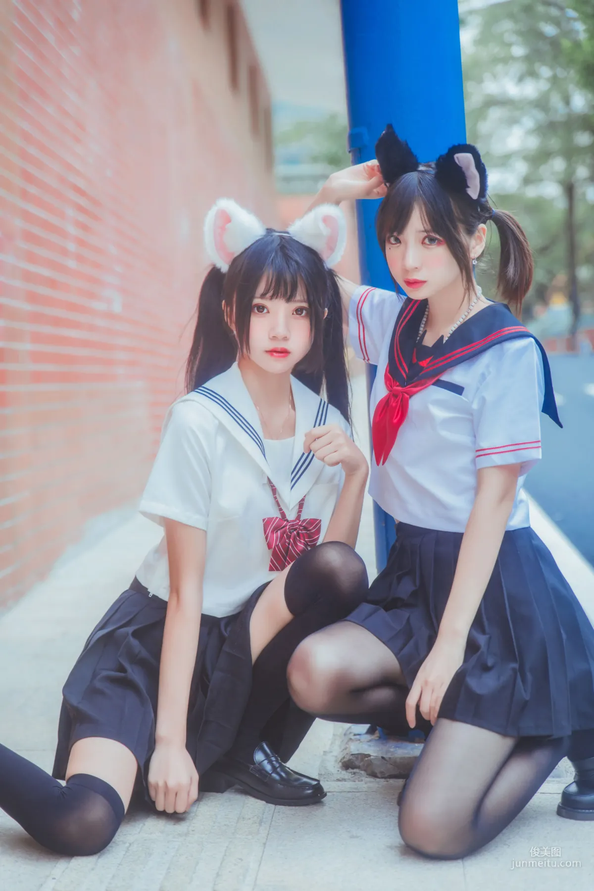 桜桃喵&疯猫ss 《JK百合2》 [萝莉COS] 写真集11