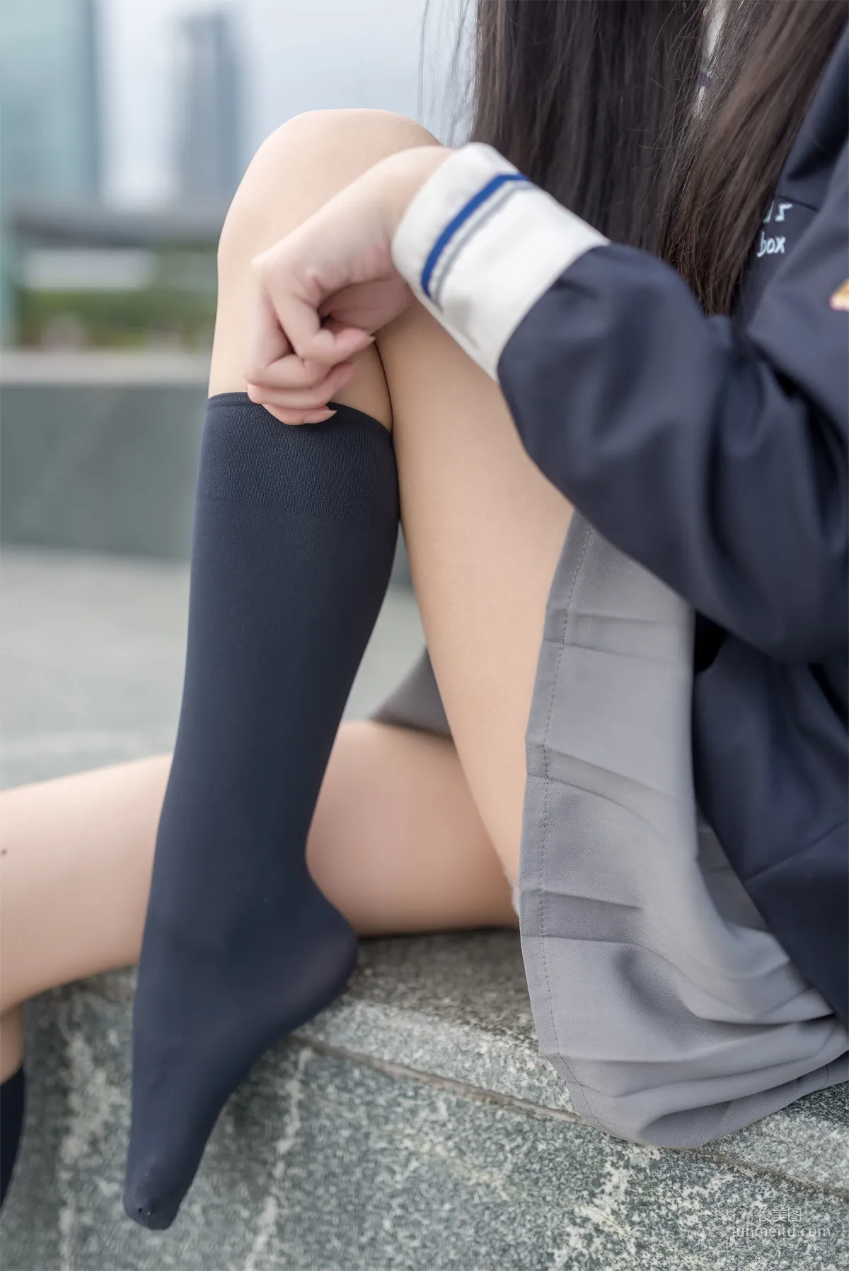 [Fengzhi Lingyu] NO.022 Schoolgirl Outdoor Black Stockings 2 Photo Set photo 31