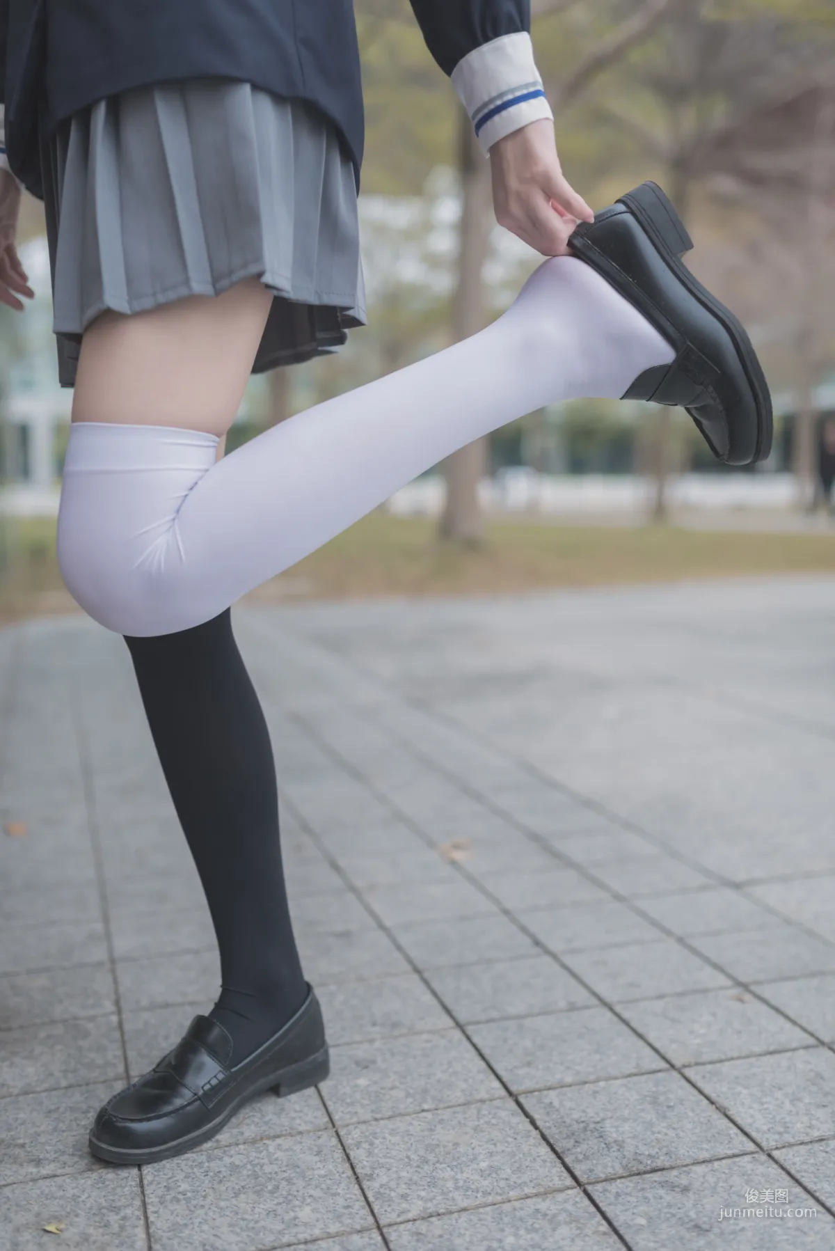 [Fengzhi Lingyu] NO.021 Schoolgirl Outdoor Black Stockings 1, Photo Set photo 22