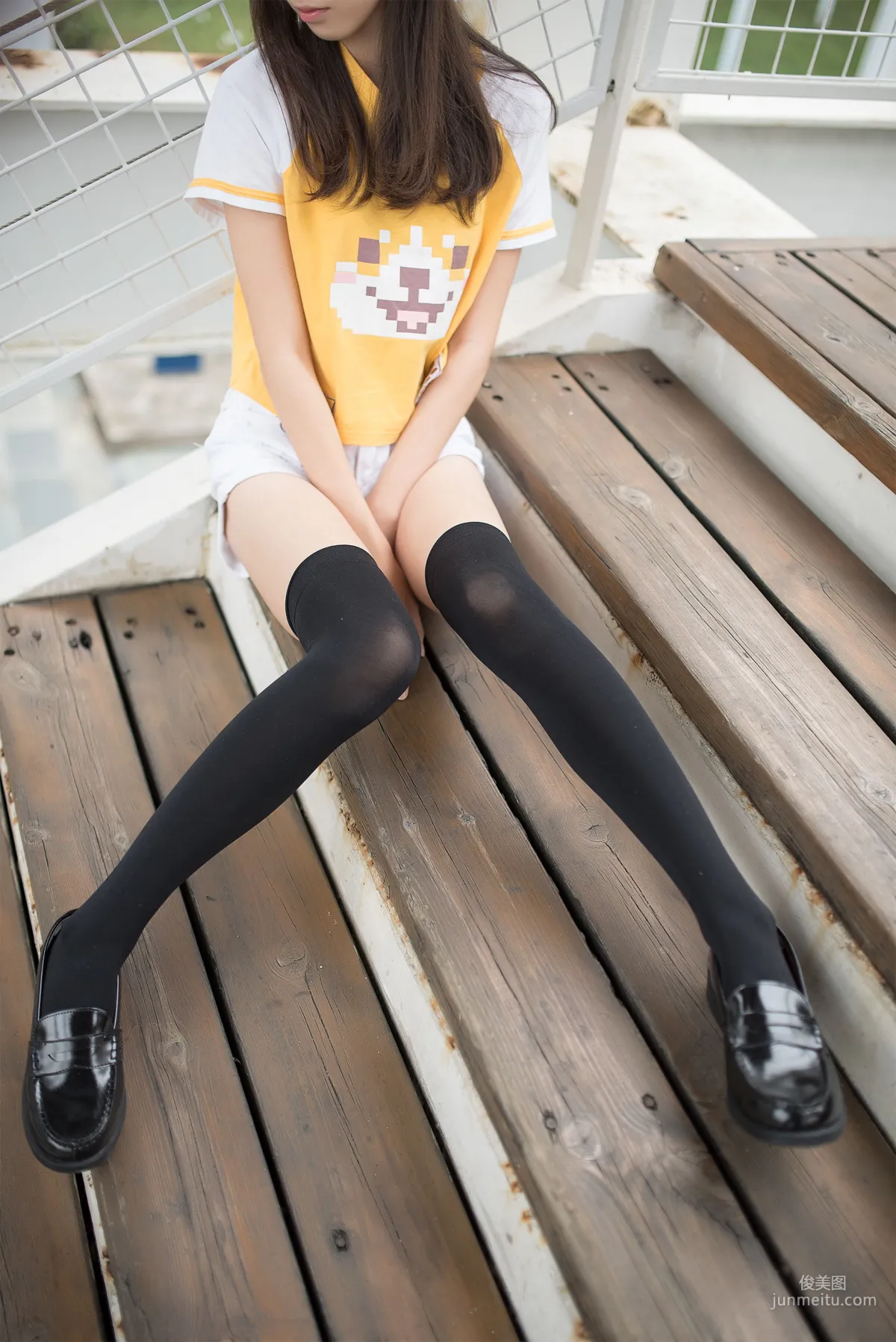 [Fengzhi Lingyu] NO.002 Black Stockings and Long Legs Photo Set photo 35