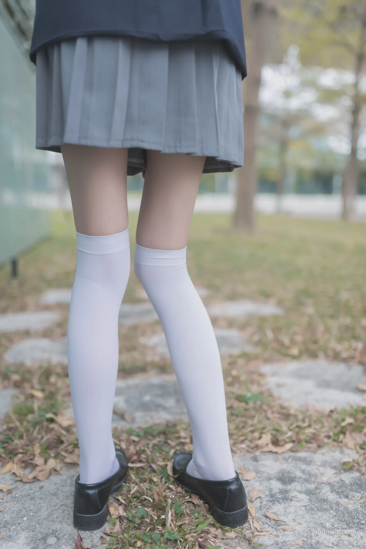[Fengzhi Lingyu] NO.021 Schoolgirl Outdoor Black Stockings 1, Photo Set photo 46