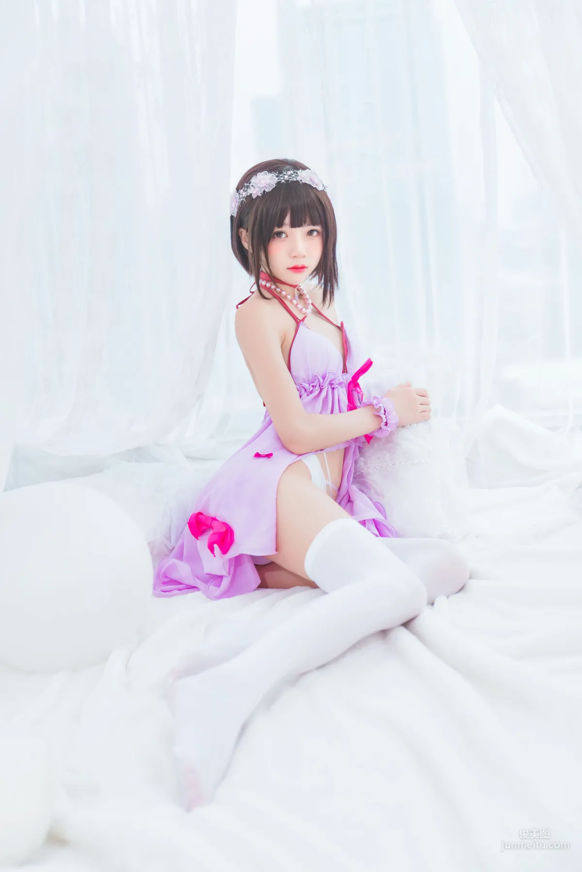 桜桃喵《(加藤惠)小睡裙》 [蘿莉COS] 寫真集 36