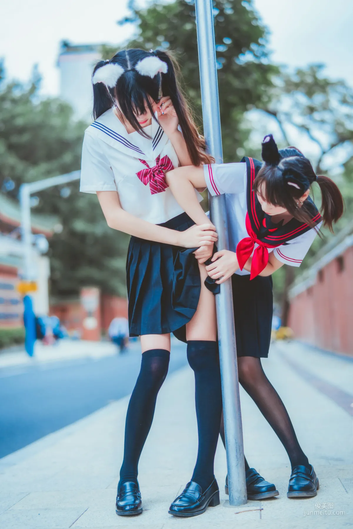 桜桃喵&疯猫ss 《JK百合2》 [萝莉COS] 写真集12