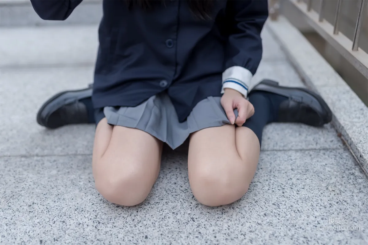 [Fengzhi Lingyu] NO.022 Schoolgirl Outdoor Black Stockings 2 Photo Set photo 47