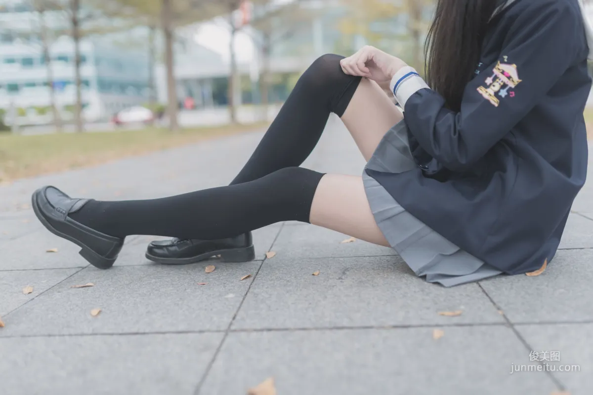 [Fengzhi Lingyu] NO.021 Schoolgirl Outdoor Black Stockings 1, Photo Set photo 12