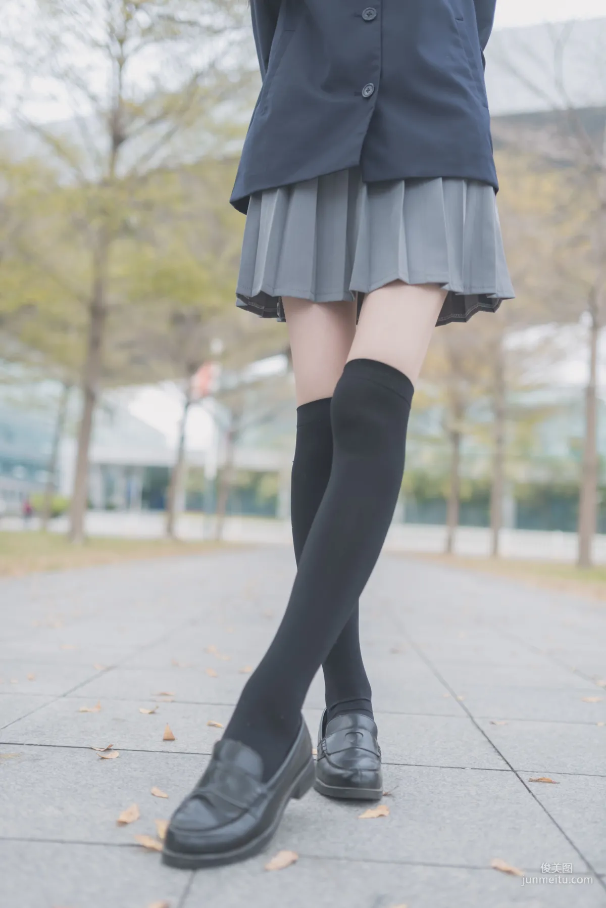 [Fengzhi Lingyu] NO.021 Schoolgirl Outdoor Black Stockings 1, Photo Set photo 11