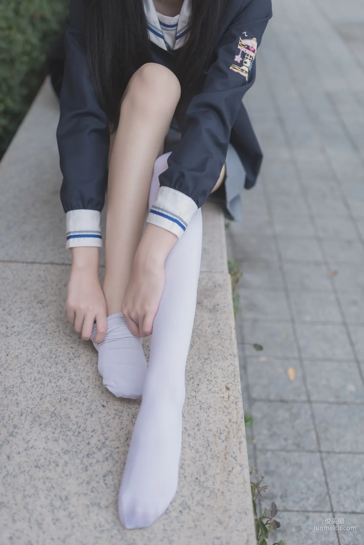 [Fengzhi Lingyu] NO.021 Schoolgirl Outdoor Black Stockings 1, Photo Set photo 29