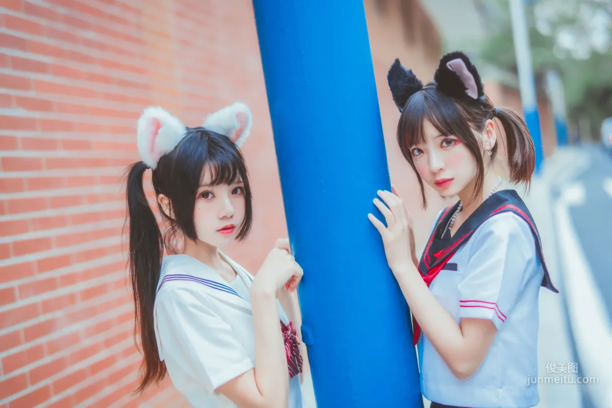 桜桃喵&疯猫ss 《JK百合2》 [萝莉COS] 写真集13