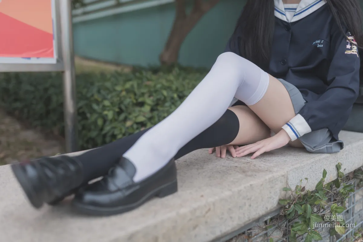 [Fengzhi Lingyu] NO.021 Schoolgirl Outdoor Black Stockings 1, Photo Set photo 19