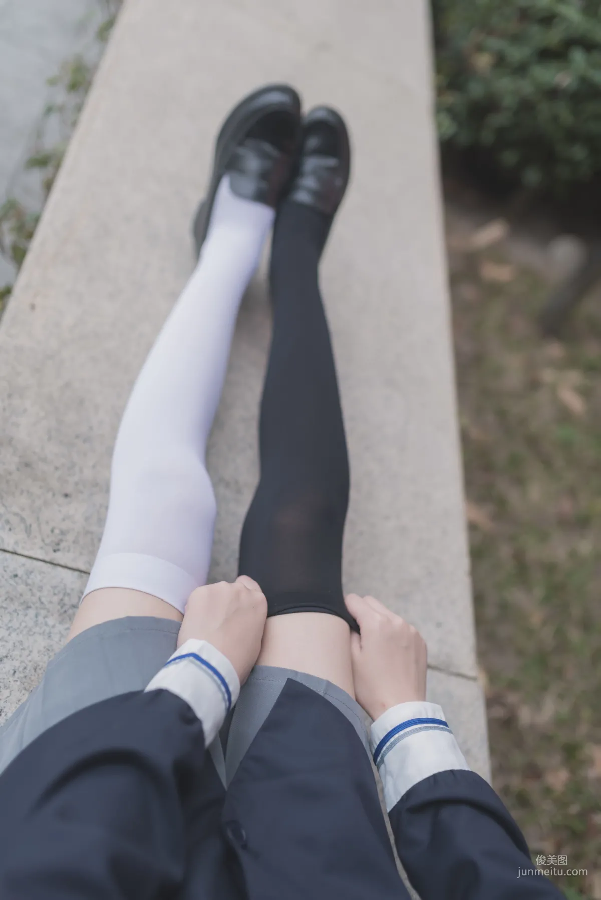 [Fengzhi Lingyu] NO.021 Schoolgirl Outdoor Black Stockings 1, Photo Set photo 18