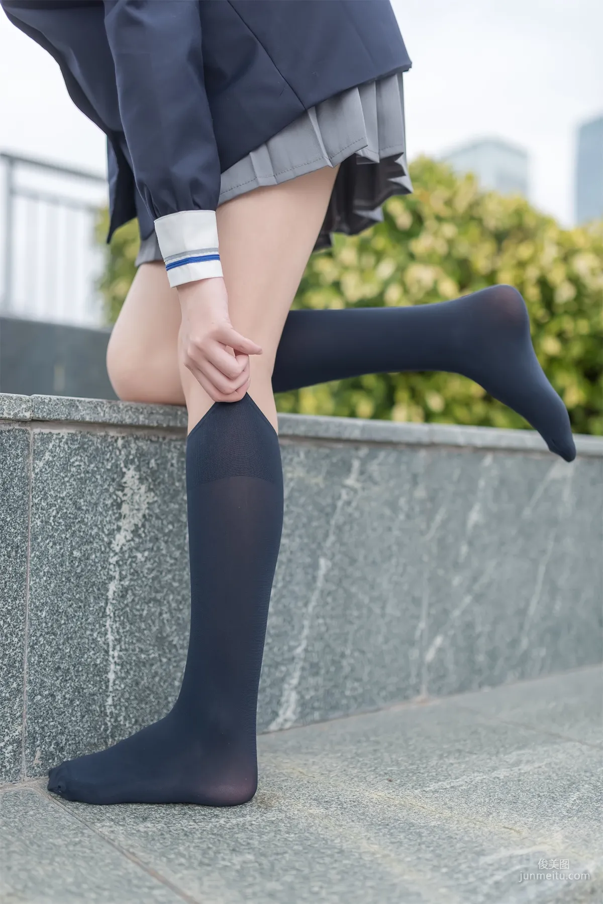 [Fengzhi Lingyu] NO.022 Schoolgirl Outdoor Black Stockings 2 Photo Set photo 21