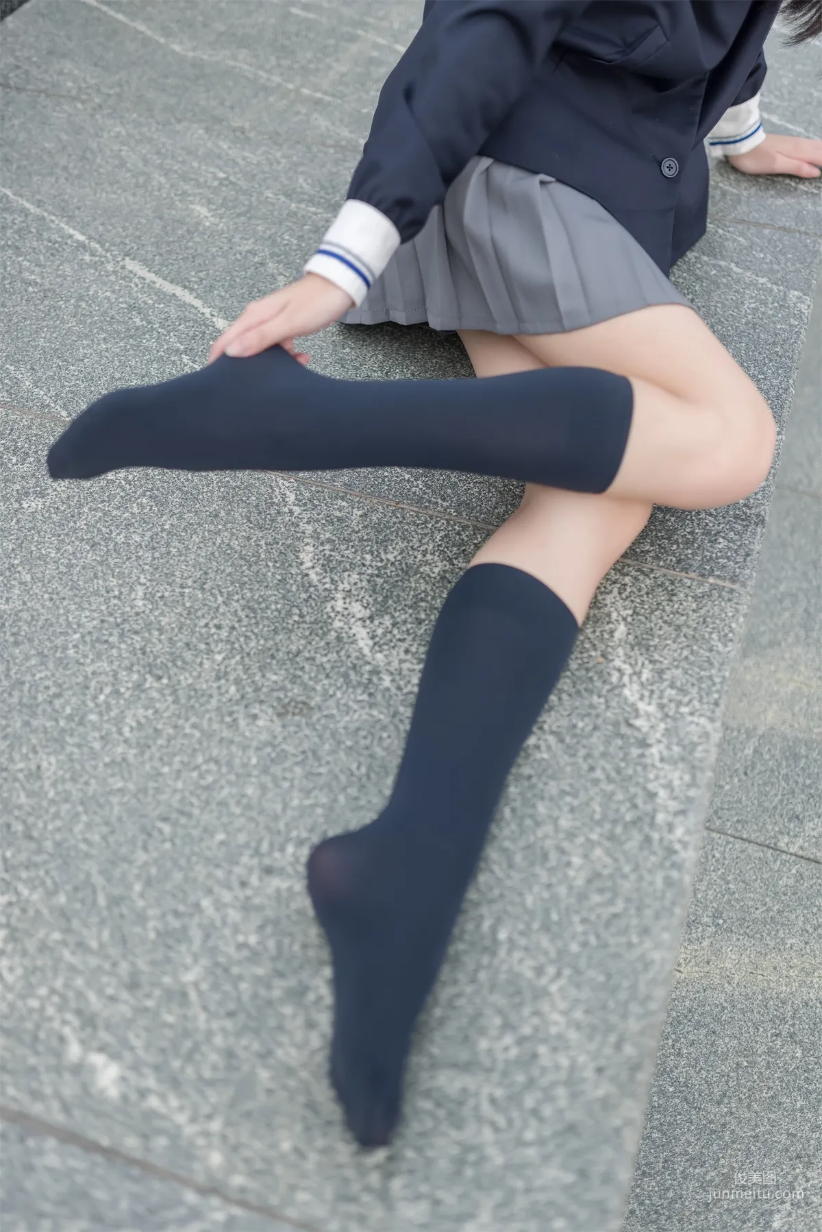 [Fengzhi Lingyu] NO.022 Schoolgirl Outdoor Black Stockings 2 Photo Set photo 27