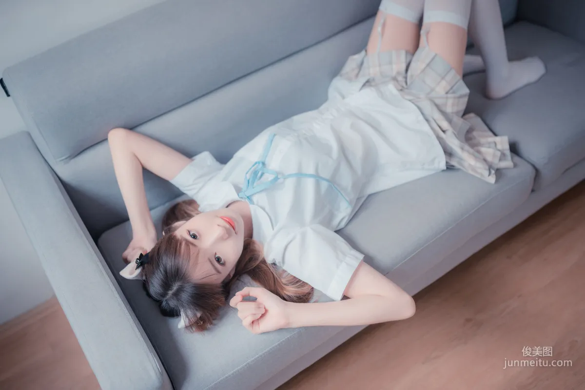 [风之领域] NO.065 格子裙吊带白丝 写真集12