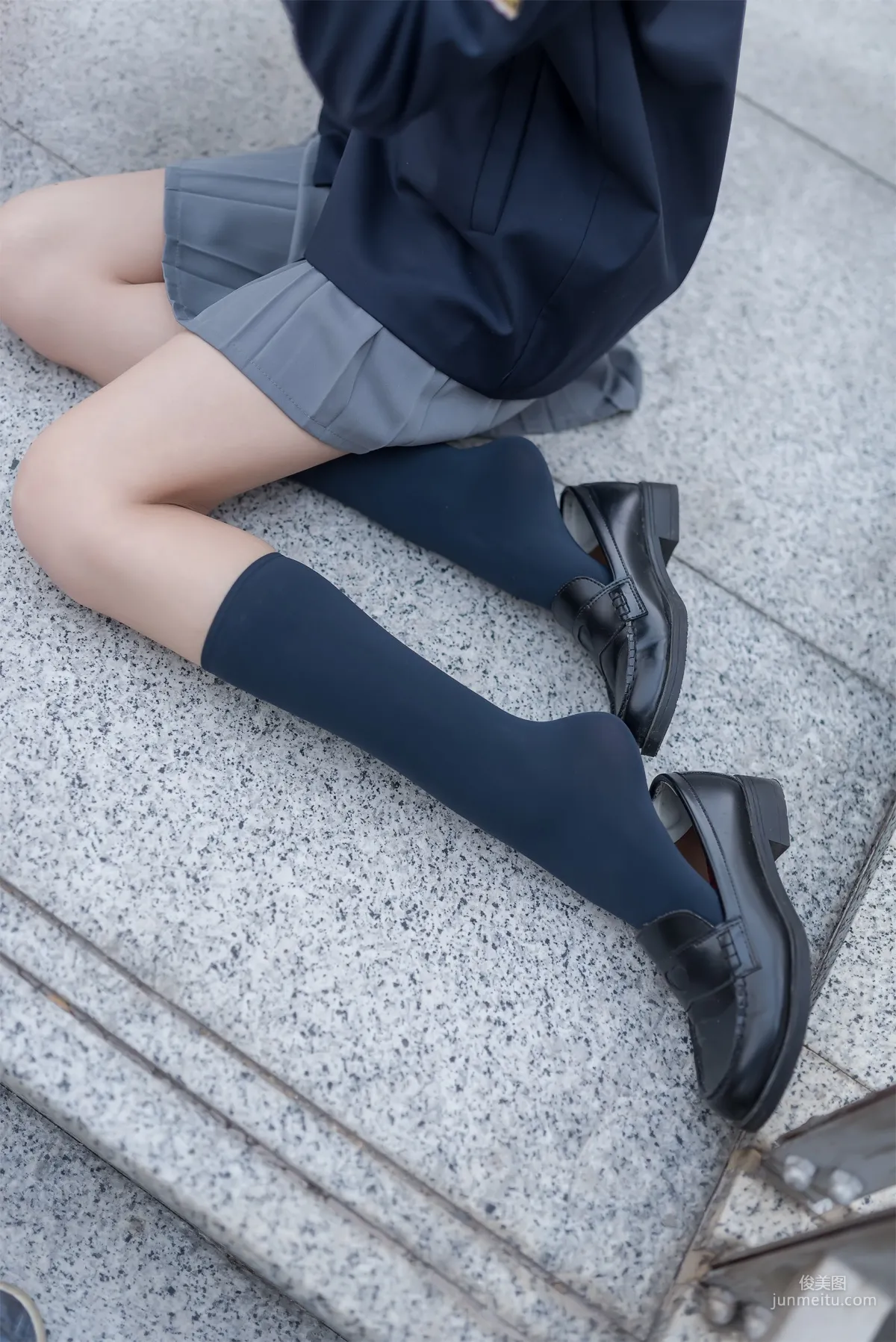 [Fengzhi Lingyu] NO.022 Schoolgirl Outdoor Black Stockings 2 Photo Set photo 46