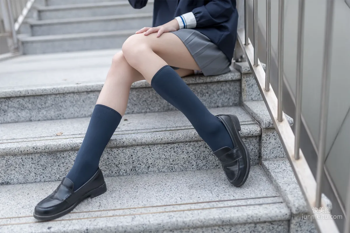 [Fengzhi Lingyu] NO.022 Schoolgirl Outdoor Black Stockings 2 Photo Set photo 42