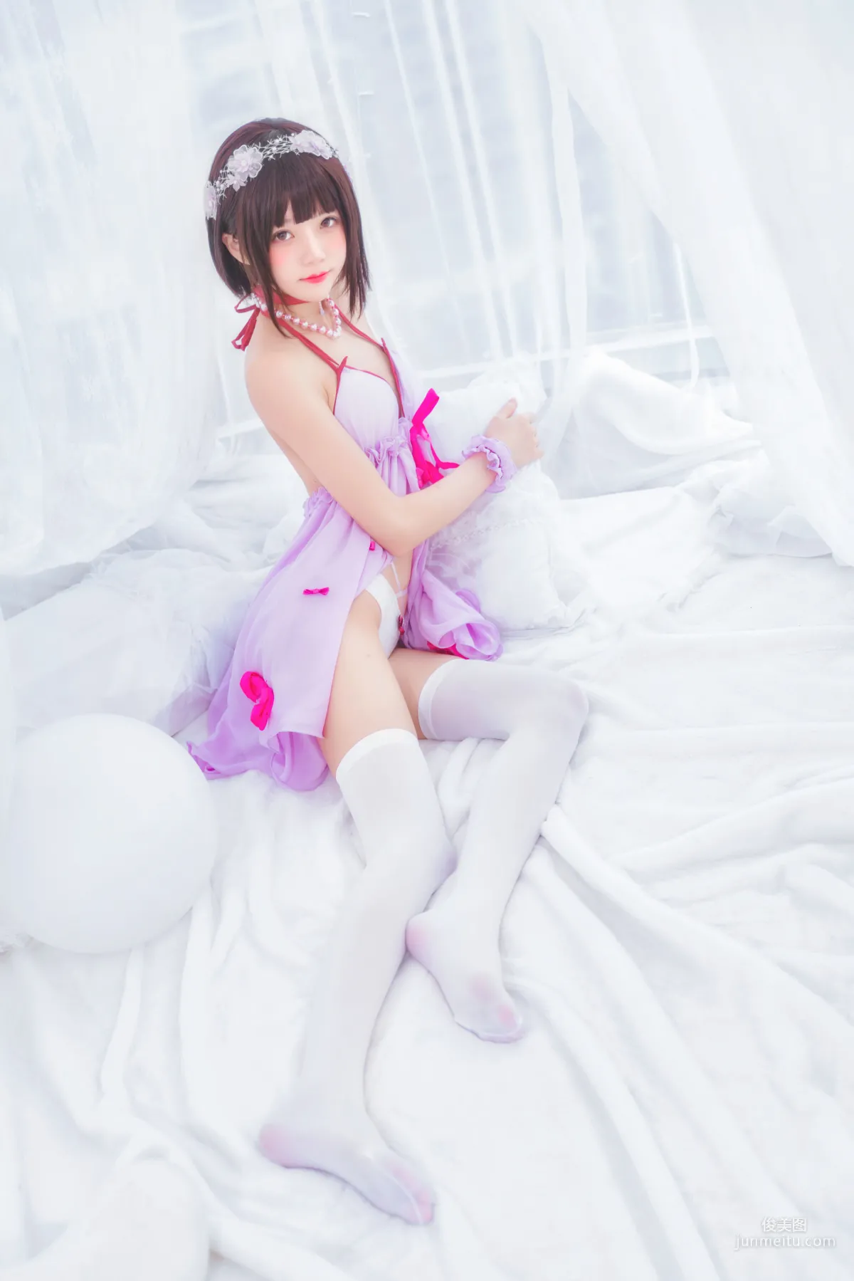 桜桃喵《(加藤惠)小睡裙》 [蘿莉COS] 寫真集 35