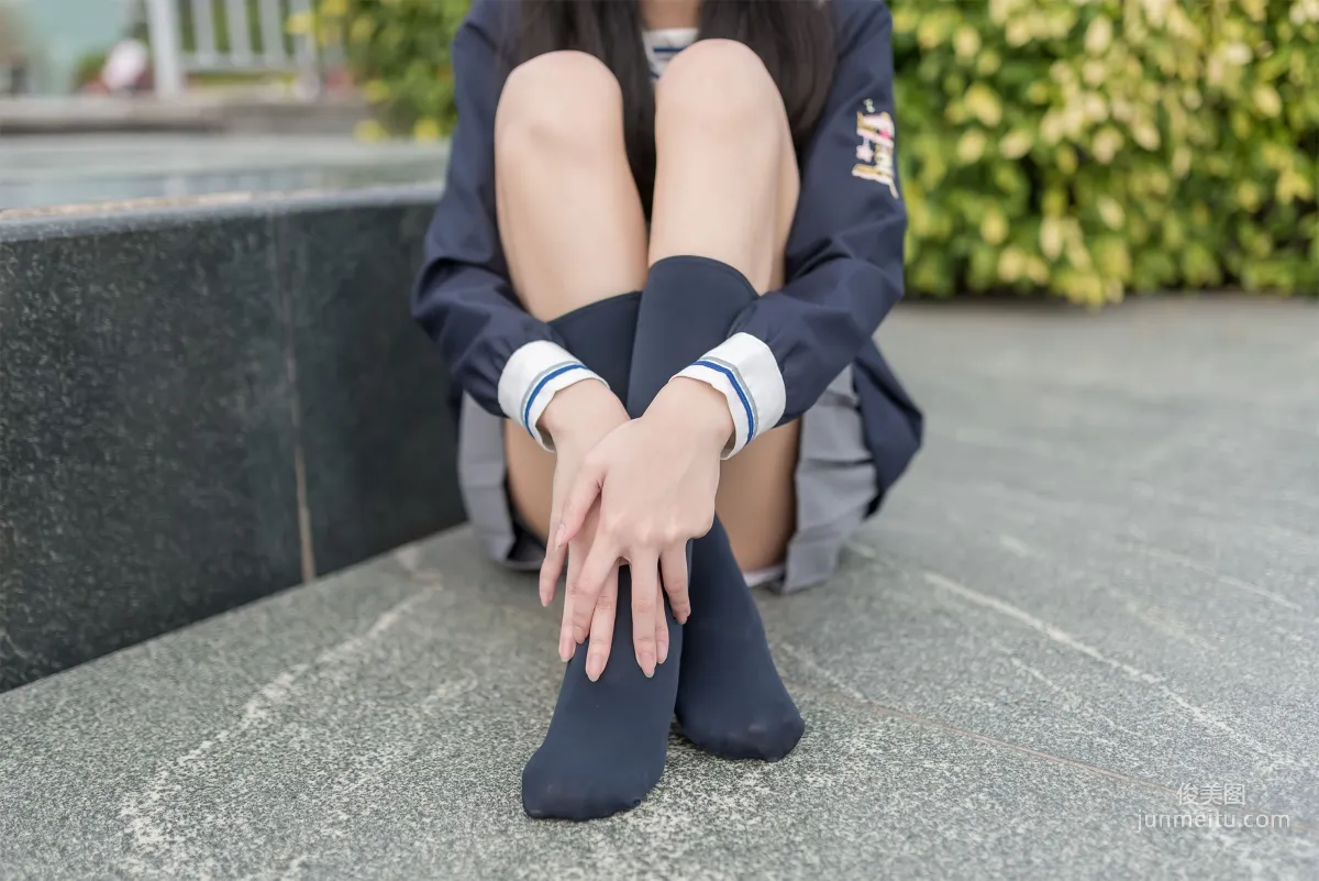 [Fengzhi Lingyu] NO.022 Schoolgirl Outdoor Black Stockings 2 Photo Set photo 30