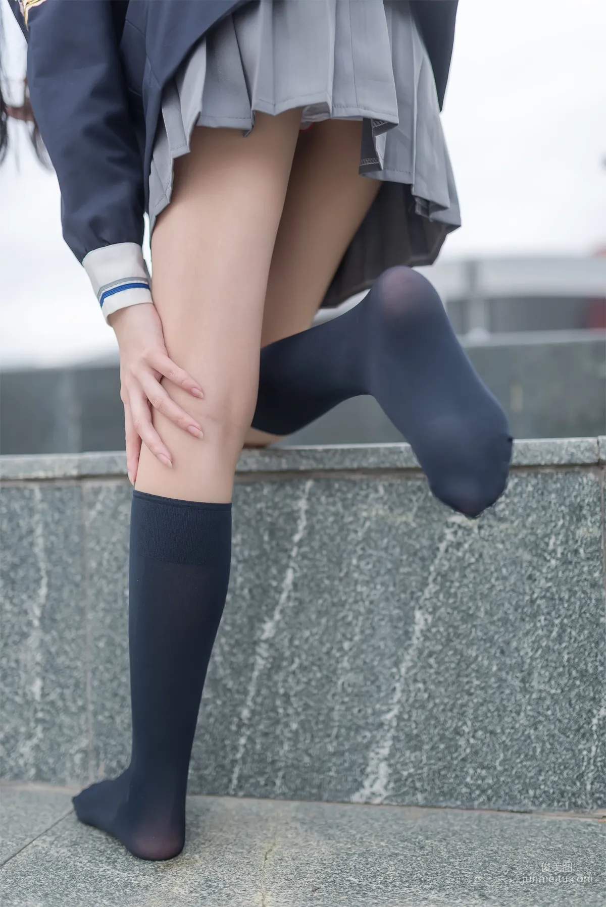 [Fengzhi Lingyu] NO.022 Schoolgirl Outdoor Black Stockings 2 Photo Set photo 22