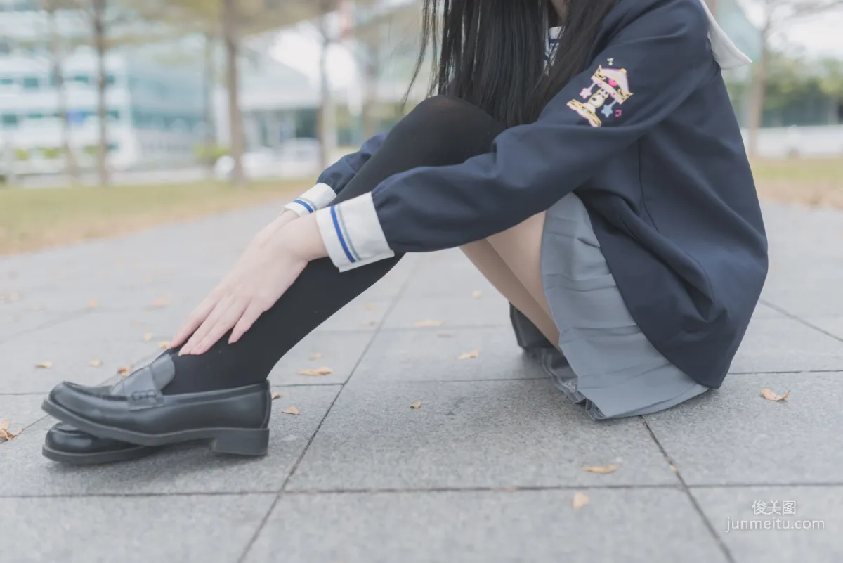 [Fengzhi Lingyu] NO.021 Schoolgirl Outdoor Black Stockings 1, Photo Set photo 14