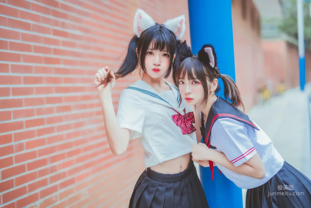 桜桃喵&疯猫ss 《JK百合2》 [萝莉COS] 写真集14