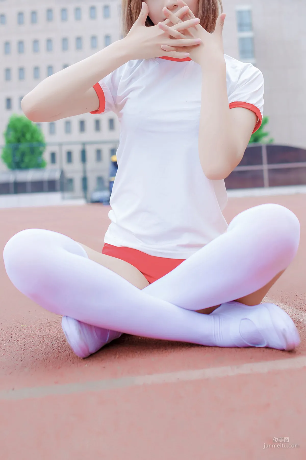 [风之领域] NO.132 体操服少女的过膝白丝 写真集26