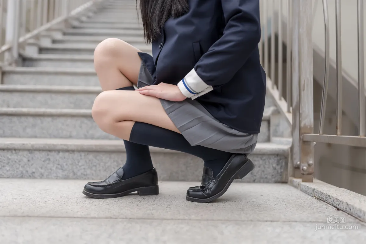 [Fengzhi Lingyu] NO.022 Schoolgirl Outdoor Black Stockings 2 Photo Set photo 34