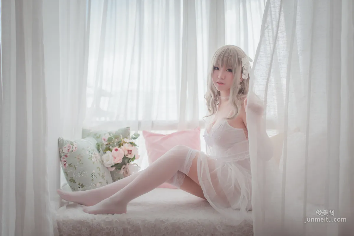 Yoko宅夏《白色絲質連衣裙》 [蘿莉COS] 寫真集 7