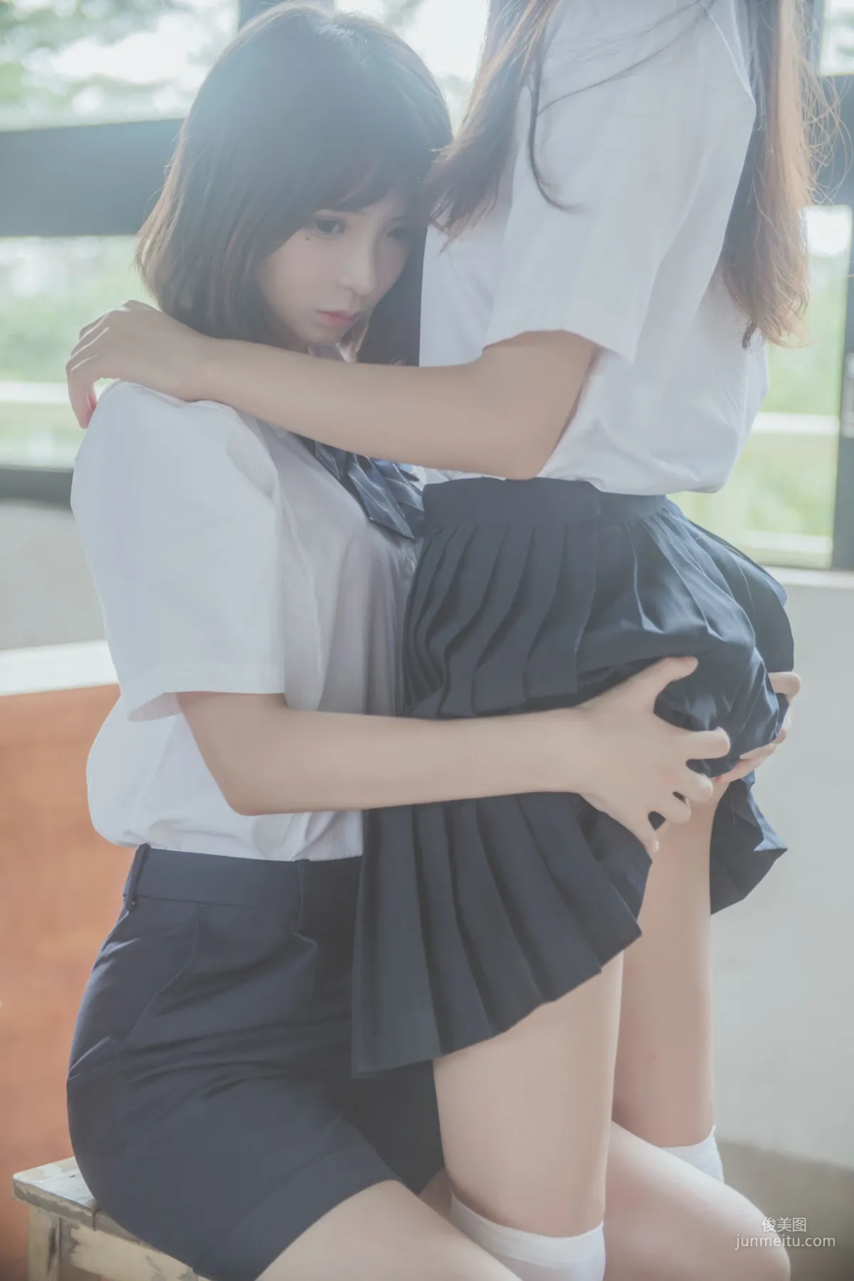 桜桃喵&疯猫ss《JK百合》 [萝莉COS] 写真集34
