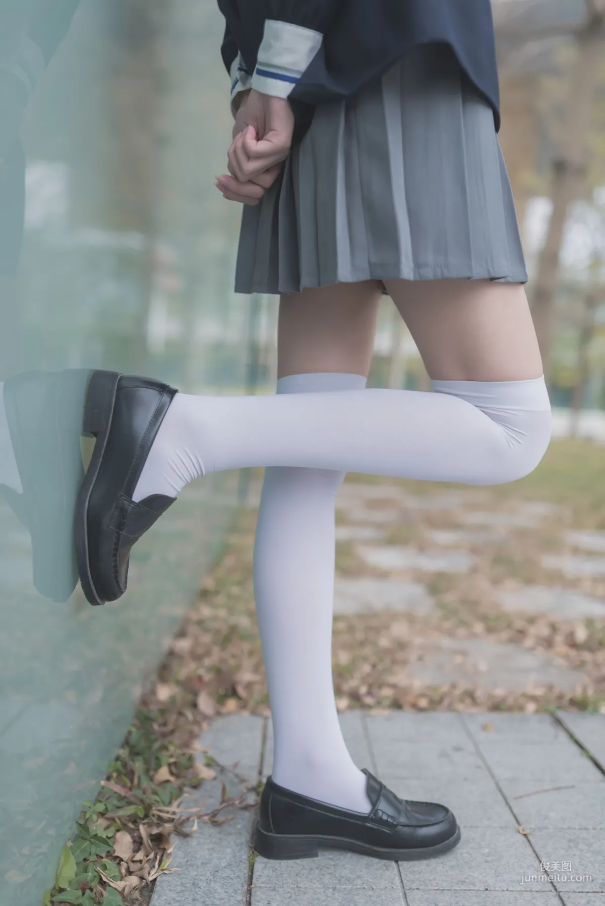 [Fengzhi Lingyu] NO.021 Schoolgirl Outdoor Black Stockings 1, Photo Set photo 36