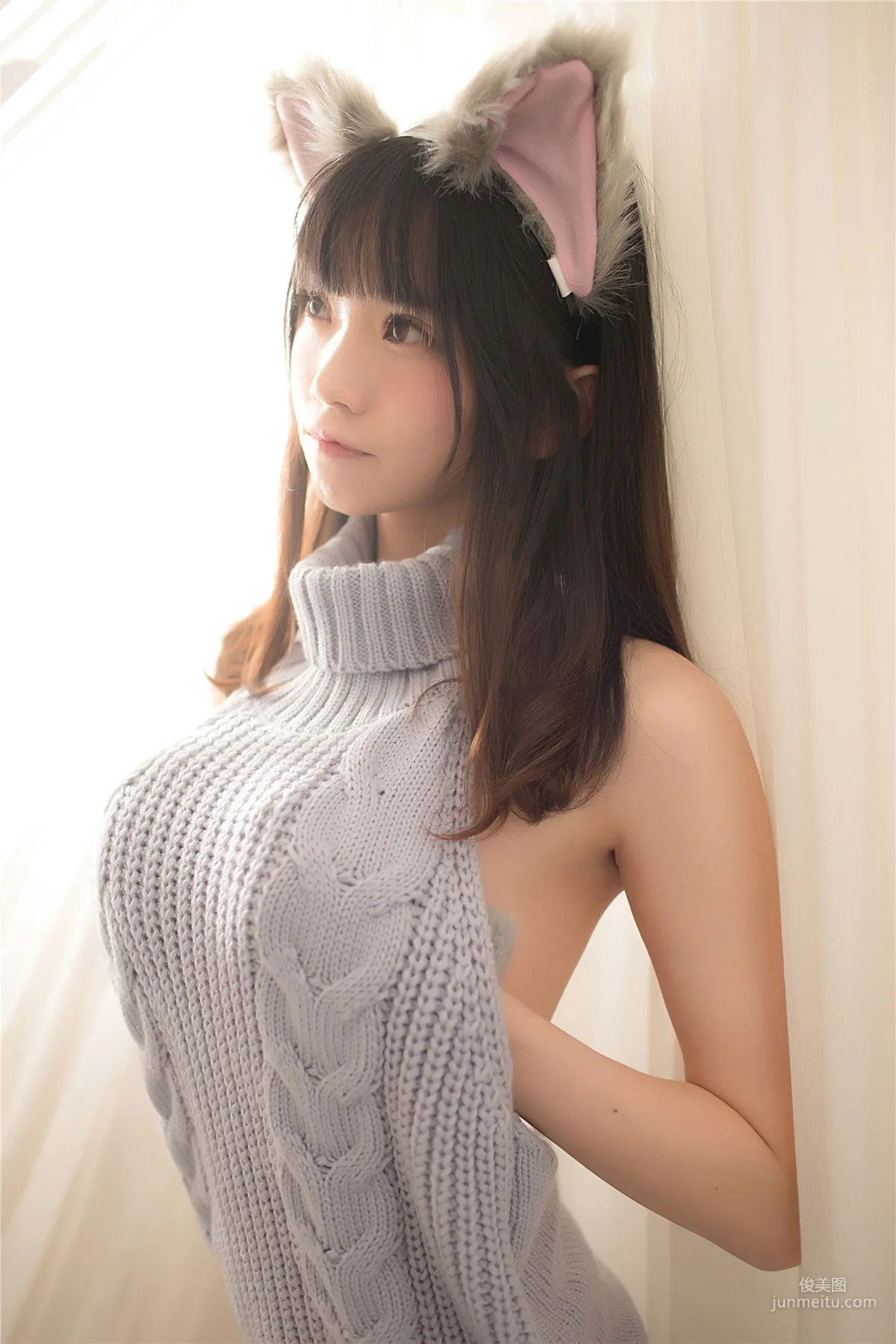 [风之领域] NO.128 露背毛衣熊女孩 写真集23