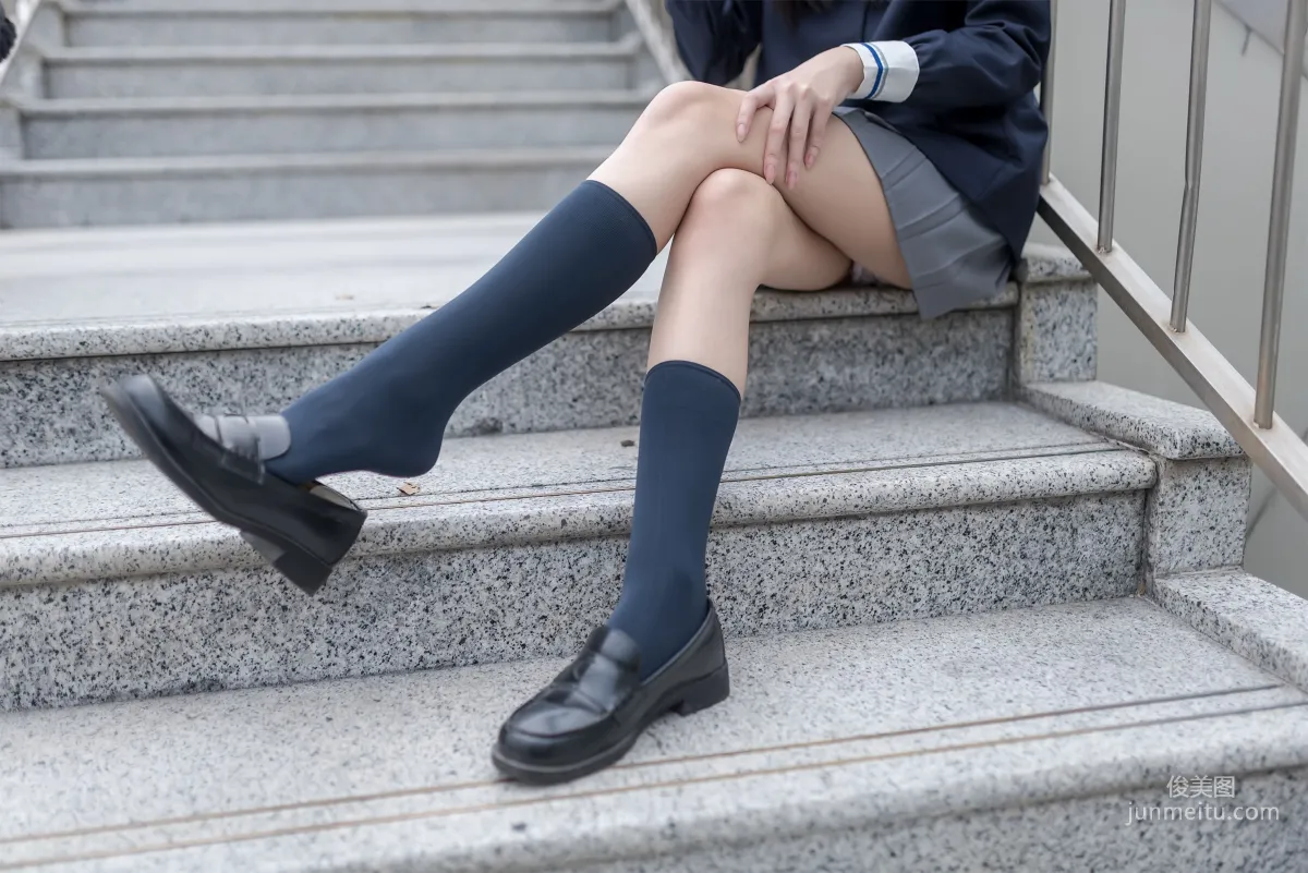 [Fengzhi Lingyu] NO.022 Schoolgirl Outdoor Black Stockings 2 Photo Set photo 40