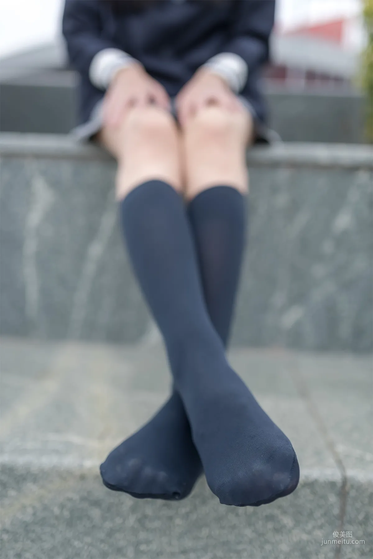 [Fengzhi Lingyu] NO.022 Schoolgirl Outdoor Black Stockings 2 Photo Set photo 17