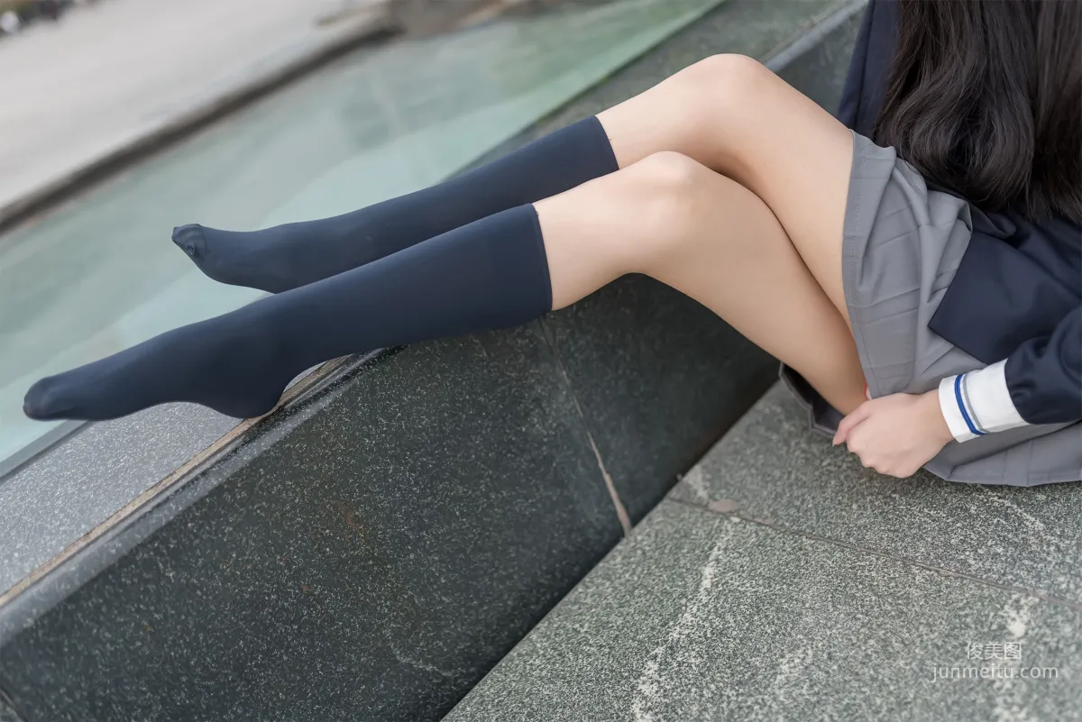 [Fengzhi Lingyu] NO.022 Schoolgirl Outdoor Black Stockings 2 Photo Set photo 29