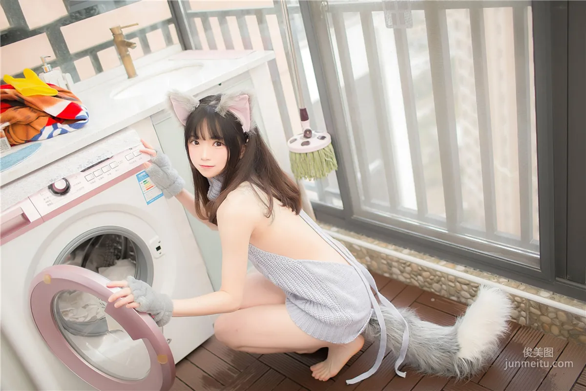 [风之领域] NO.128 露背毛衣熊女孩 写真集6