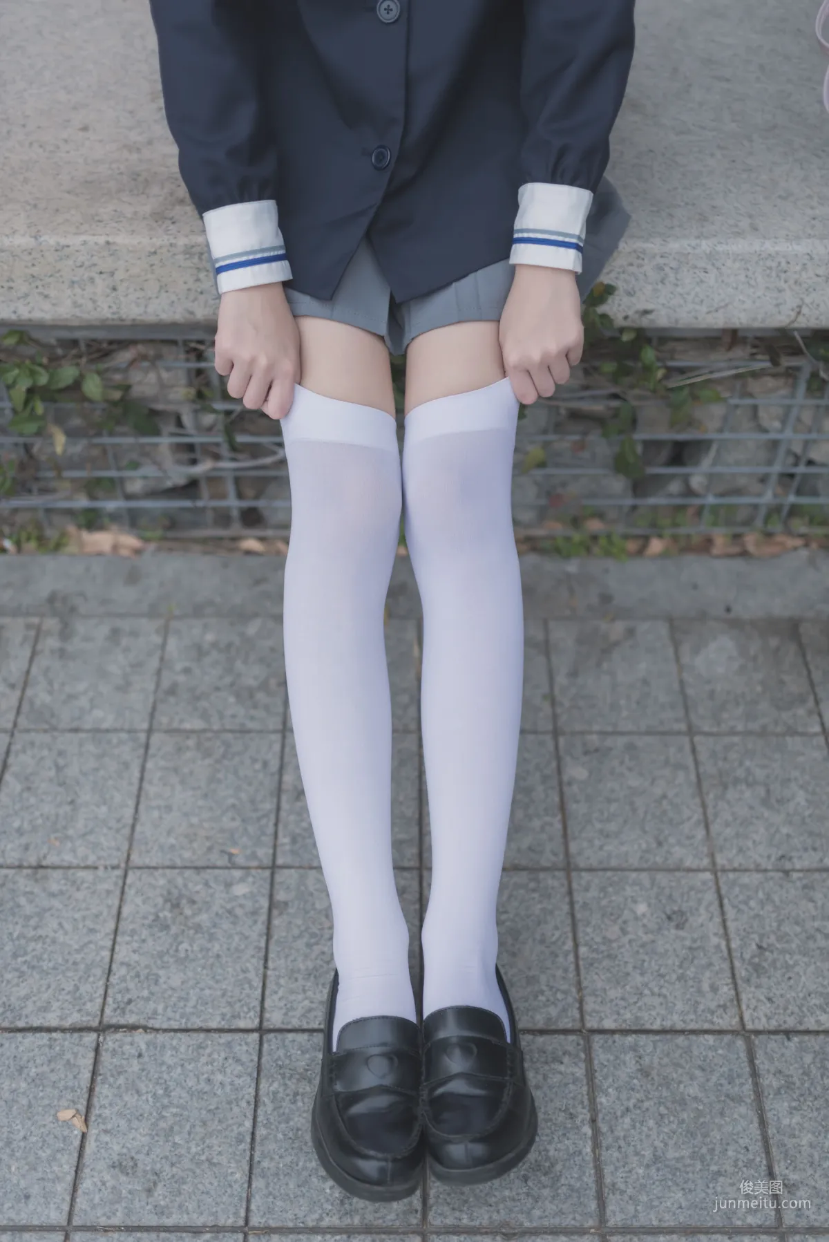 [Fengzhi Lingyu] NO.021 Schoolgirl Outdoor Black Stockings 1, Photo Set photo 50