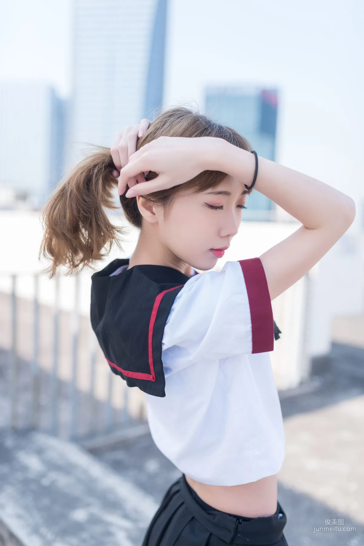 [风之领域] NO.031 天台上黑丝学妹 写真集3