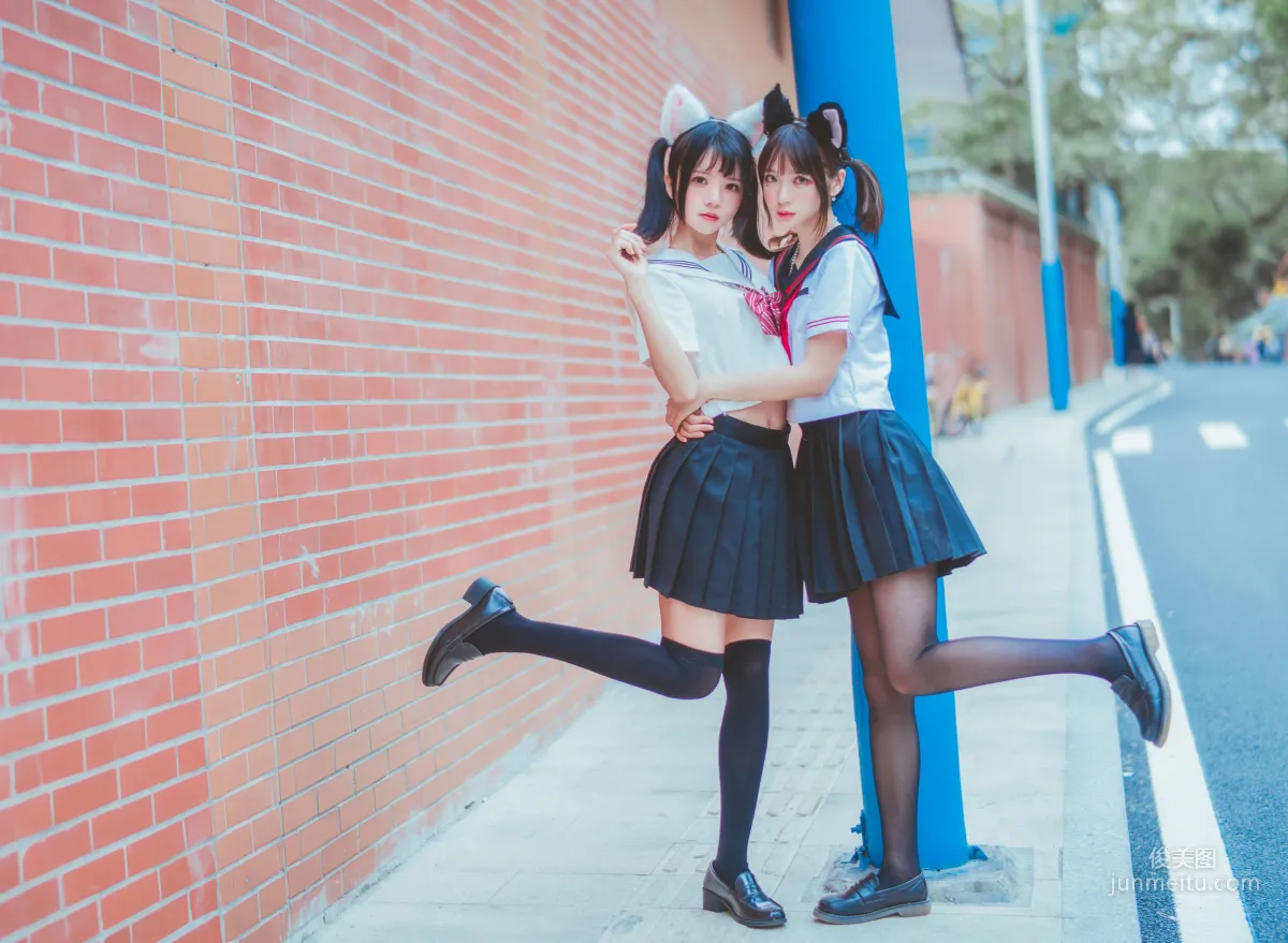 桜桃喵&疯猫ss 《JK百合2》 [萝莉COS] 写真集15