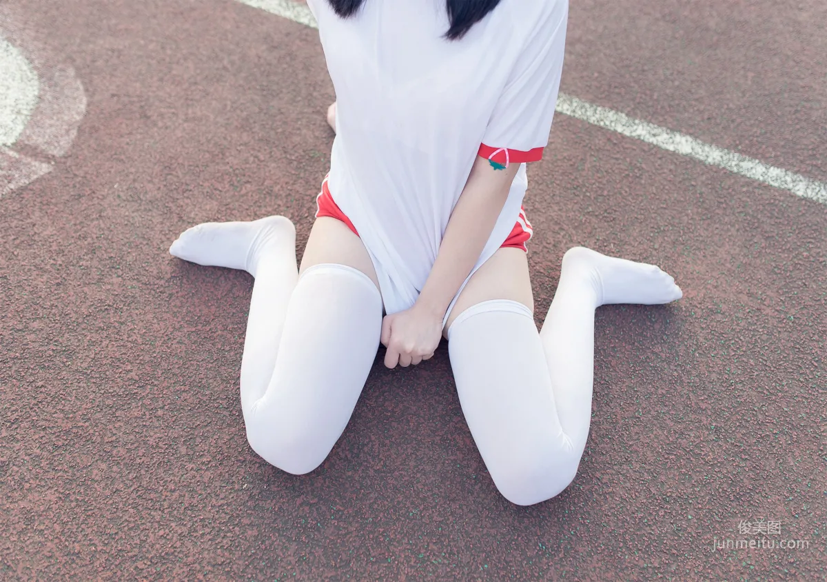 [风之领域] NO.112 运动场上的白丝体操服少女 写真集34