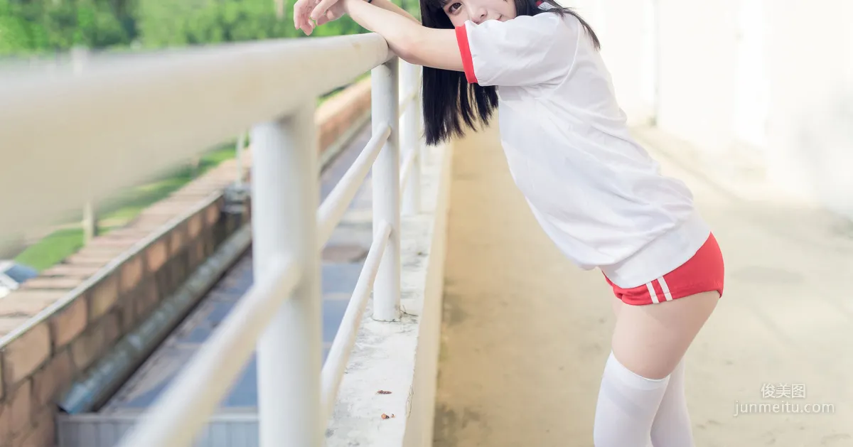 [风之领域] NO.112 运动场上的白丝体操服少女 写真集10