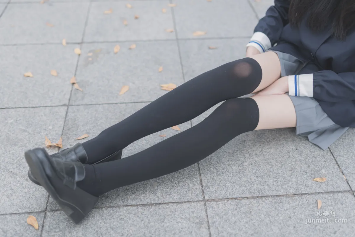 [Fengzhi Lingyu] NO.021 Schoolgirl Outdoor Black Stockings 1, Photo Set photo 15