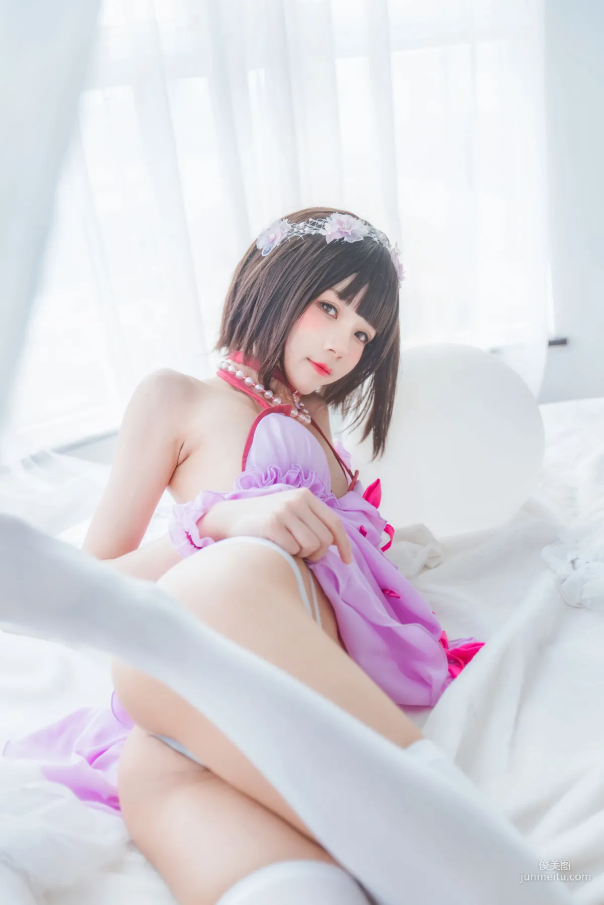 桜桃喵《(加藤惠)小睡裙》 [蘿莉COS] 寫真集 27