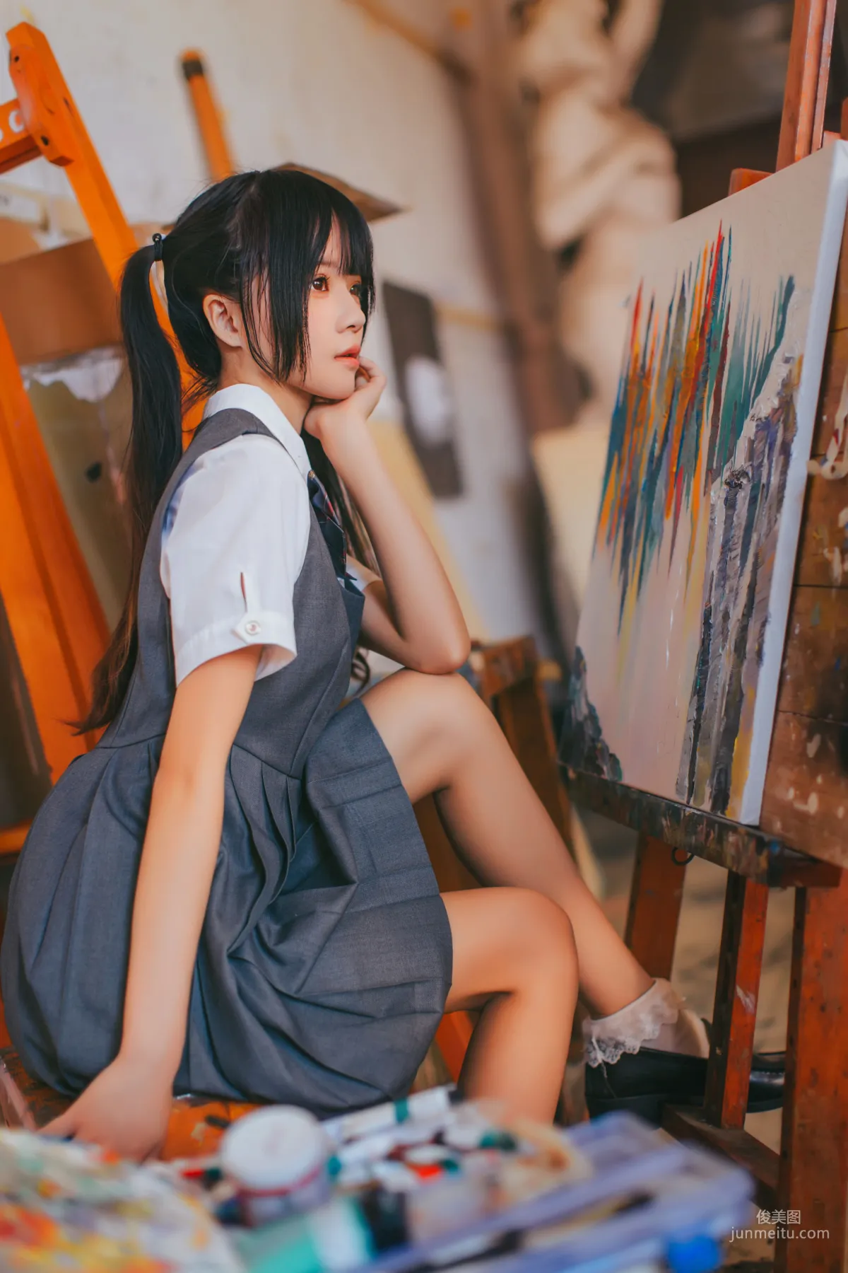 桜桃喵《畫室少女》 [蘿莉COS] 寫真集 13
