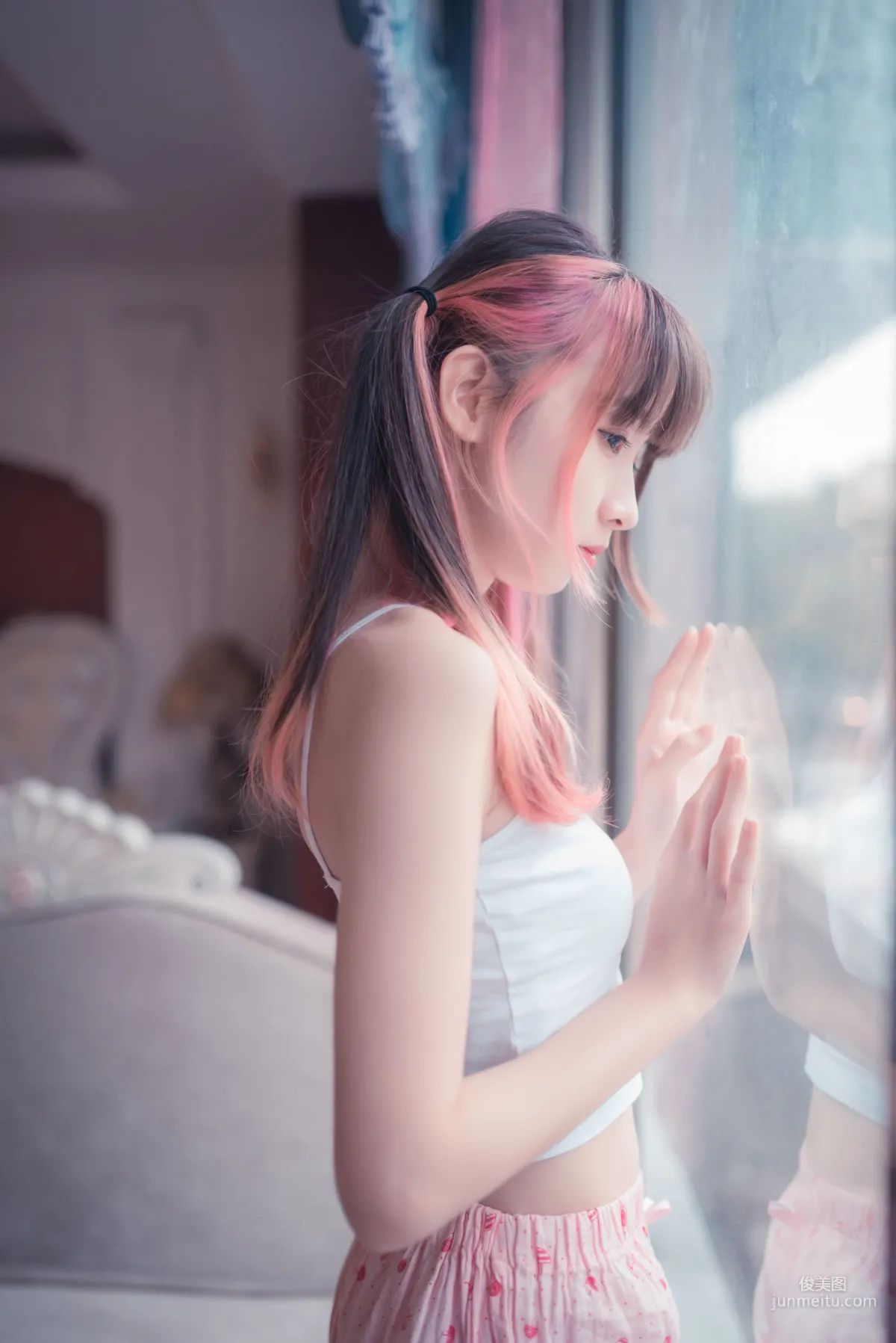 [风之领域] NO.025 粉白条纹小可爱 写真集20