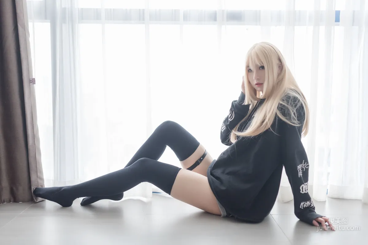 [Fengzhi Lingyu] NO.017 Blonde Beauty Black Temptation Photo Set photo 29