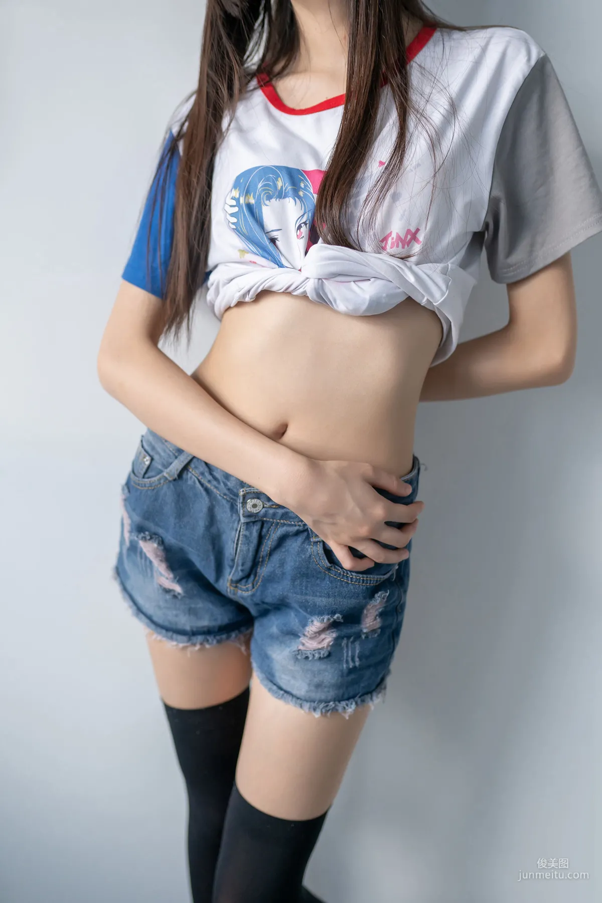 [风之领域] NO.113 黑丝牛仔短裤小蛮腰 写真集16