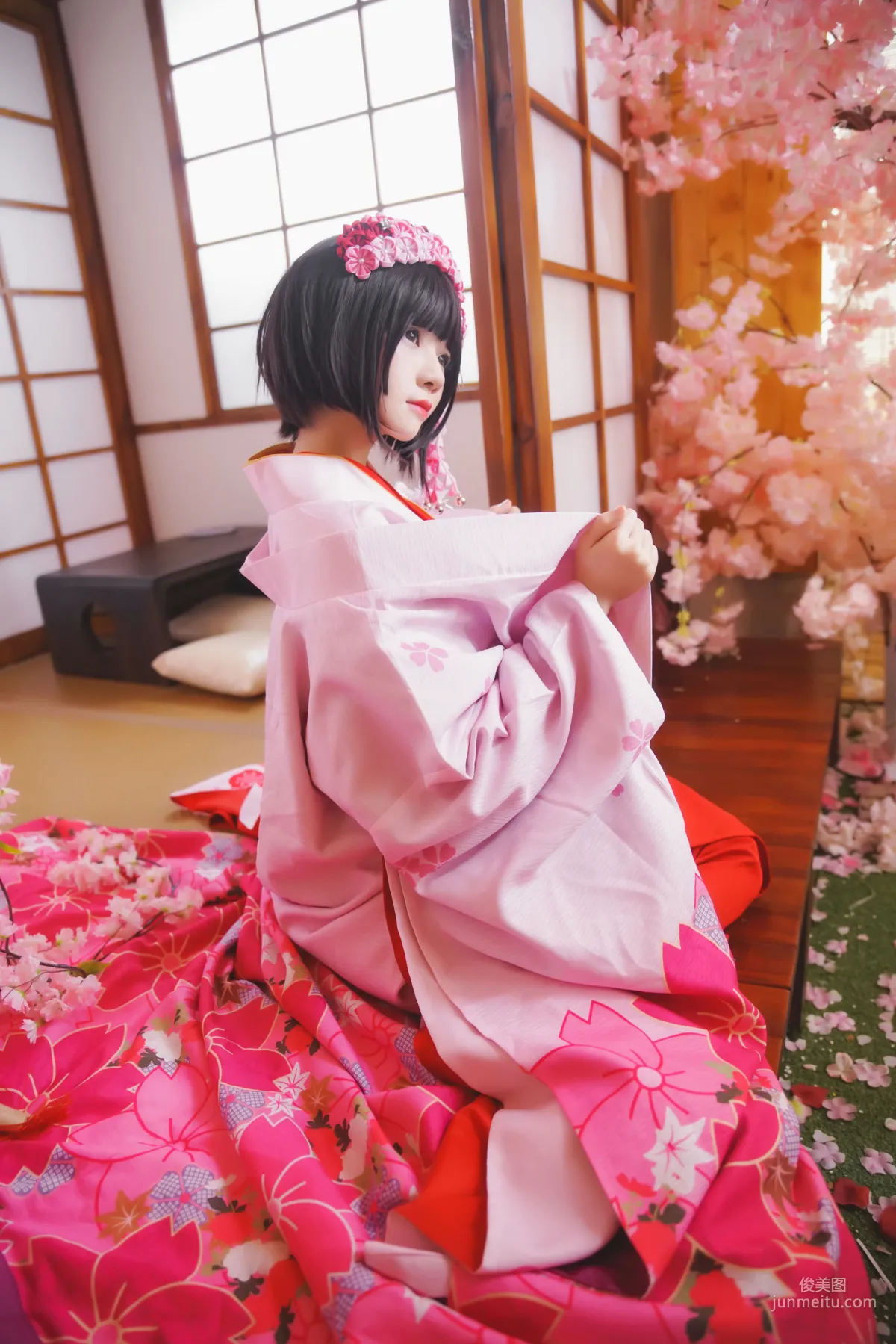桜桃喵《(加藤惠)和服》 [萝莉COS] 写真集10
